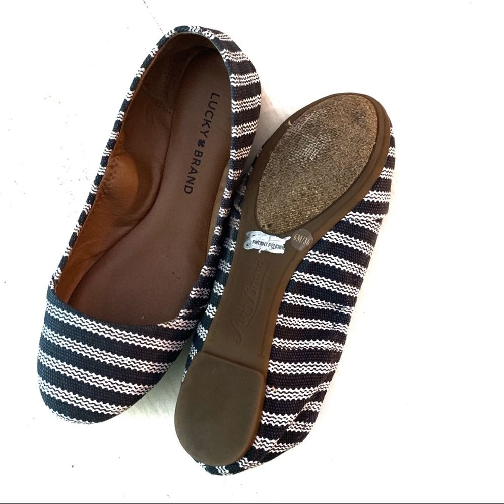 Lucky Brand Striped Flats Sz 6 - Picture 5 of 7